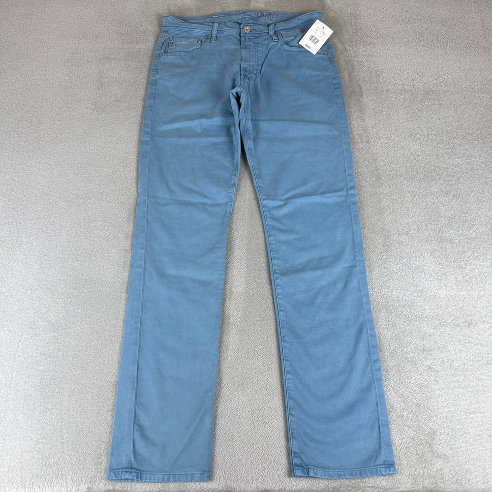 Adriano Goldschmied AG Tellis Modern Slim Pants Mens 32x34 Skies Blue $198 NWT